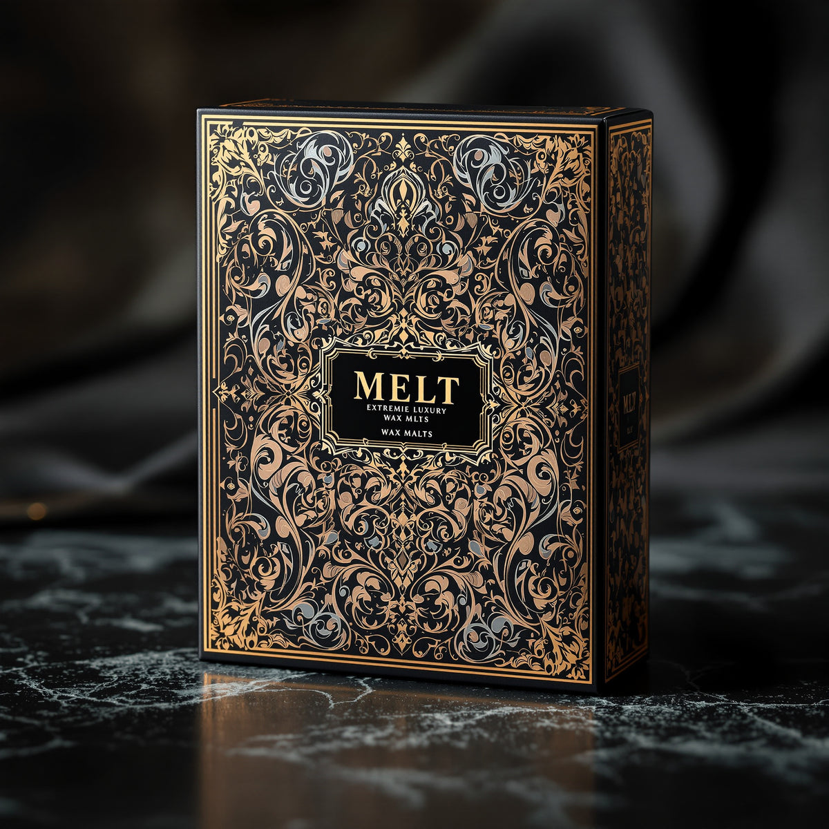 Custom Wax Melt Boxes — luxury foil design example