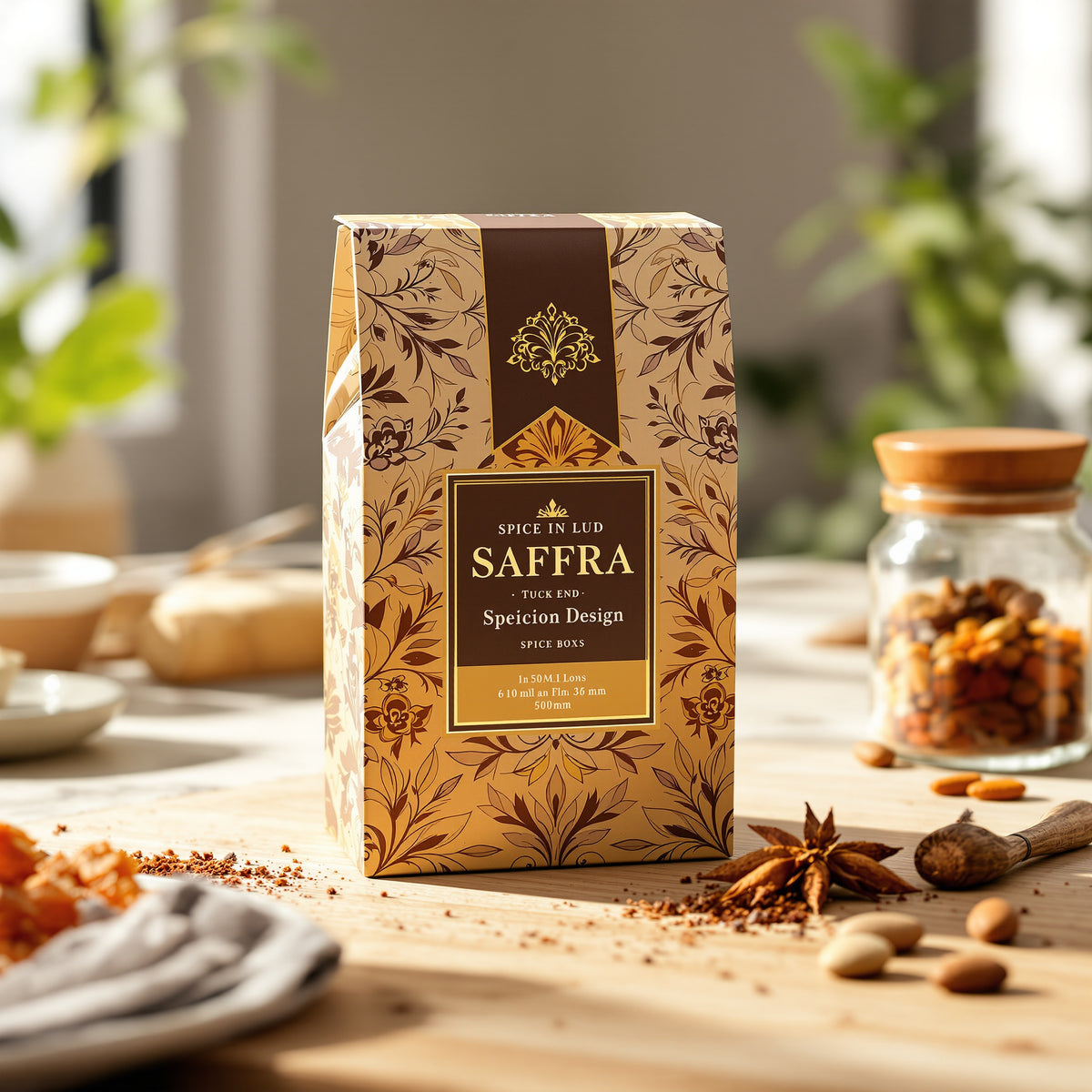 Custom Spice Boxes — illustrated design example