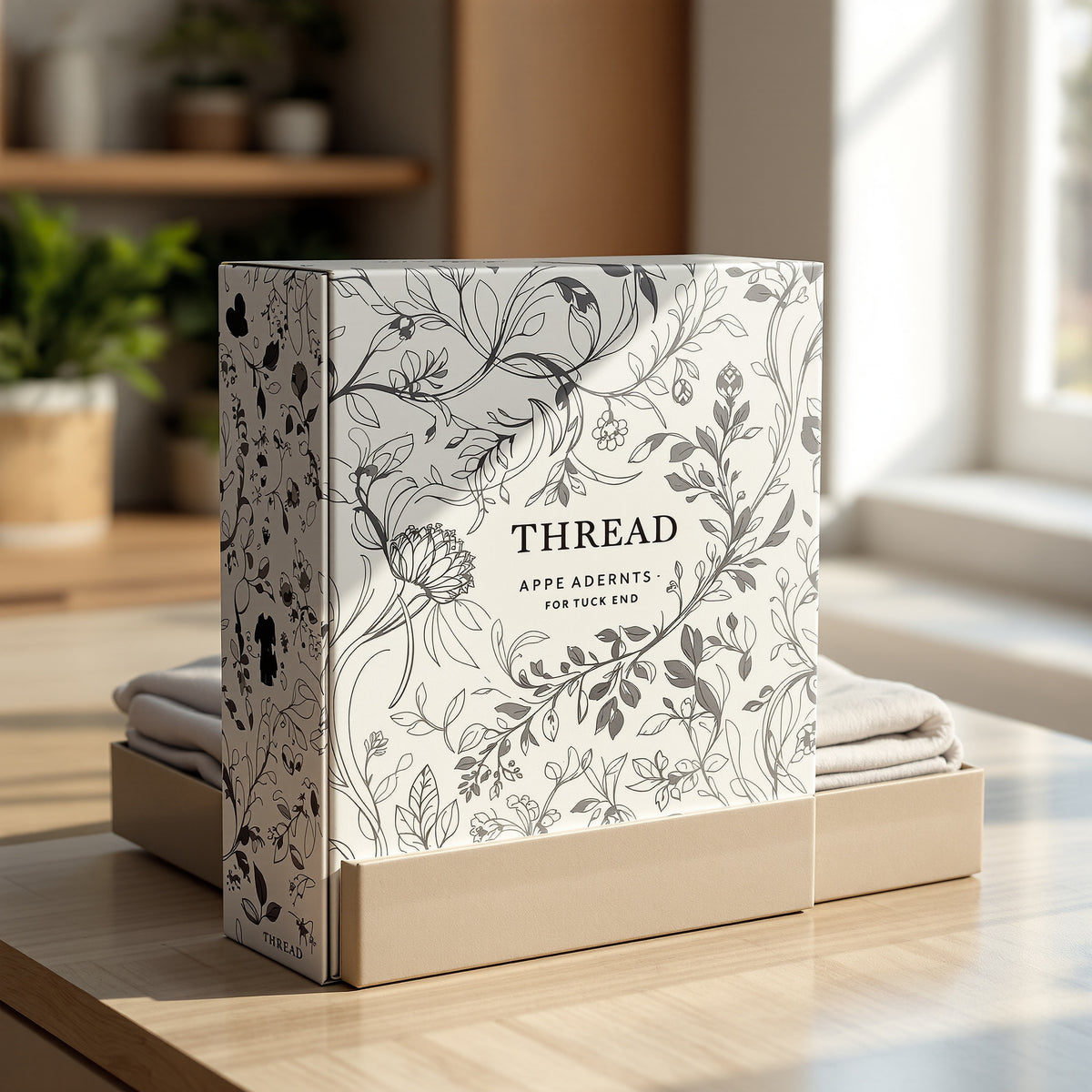 Custom Apparel Boxes — illustrated design example