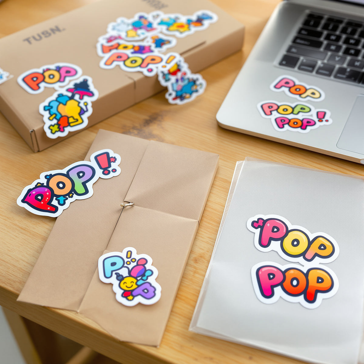 Logo Stickers — illustrated design example