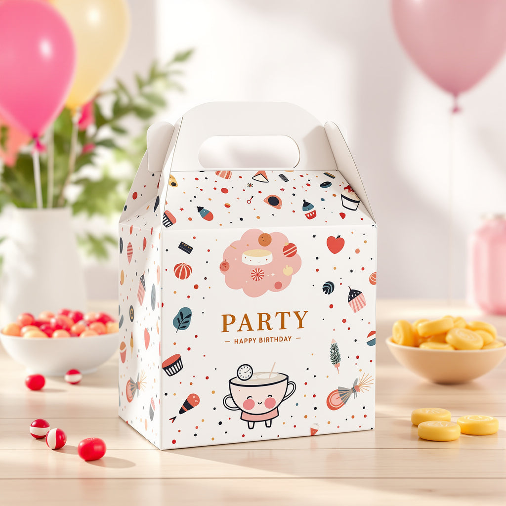 Custom Birthday Gable Boxes — illustrated design example