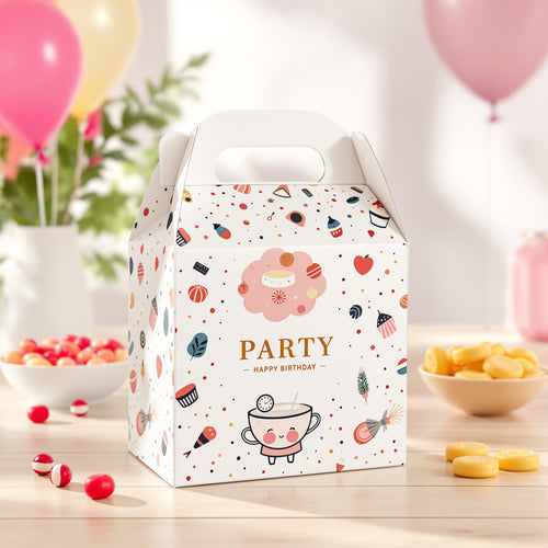 Custom Birthday Gable Boxes — illustrated design example