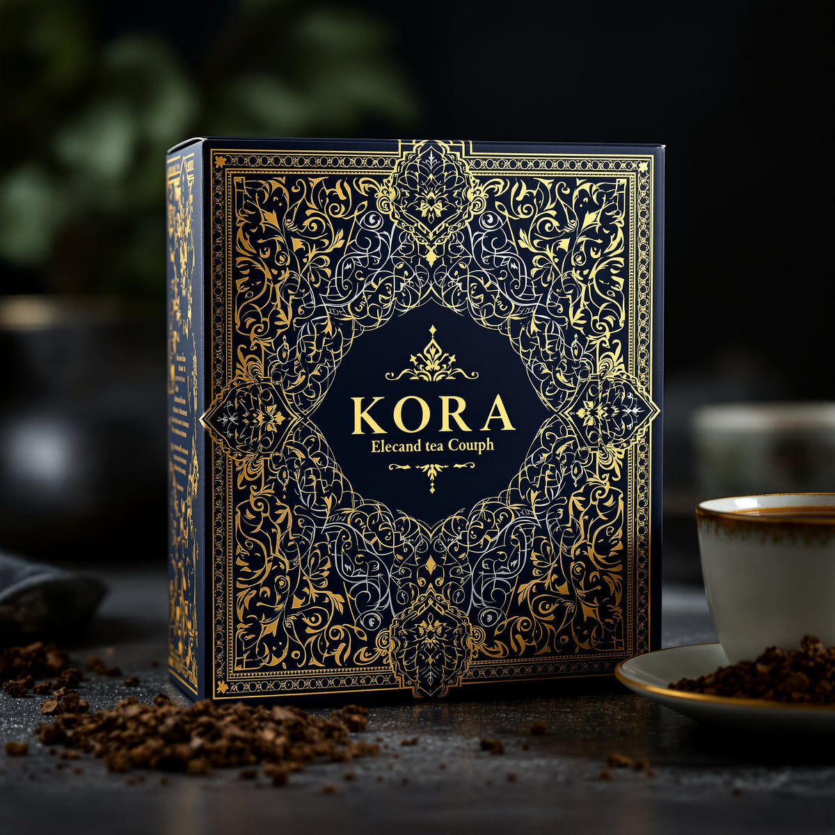 Custom Tea Coffee Boxes — luxury foil design example