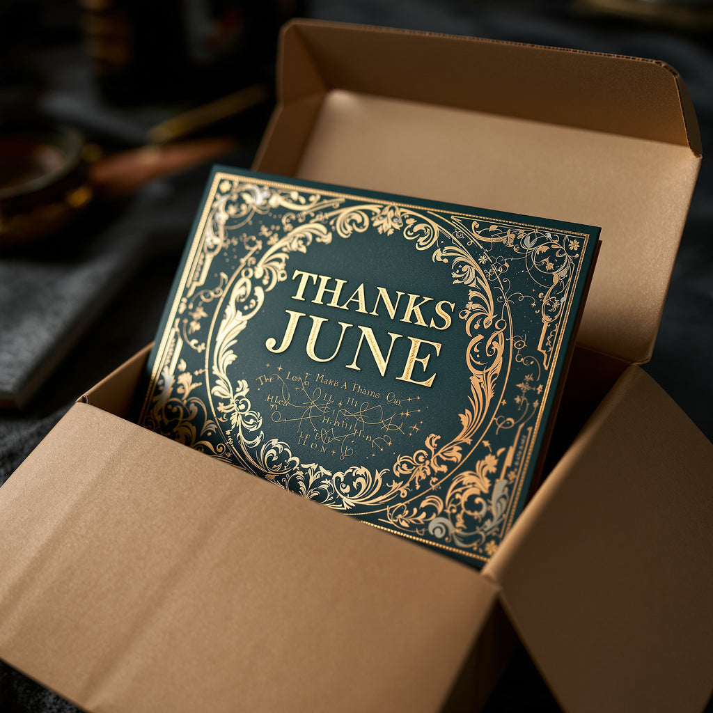 Thank You Cards — luxury foil design example