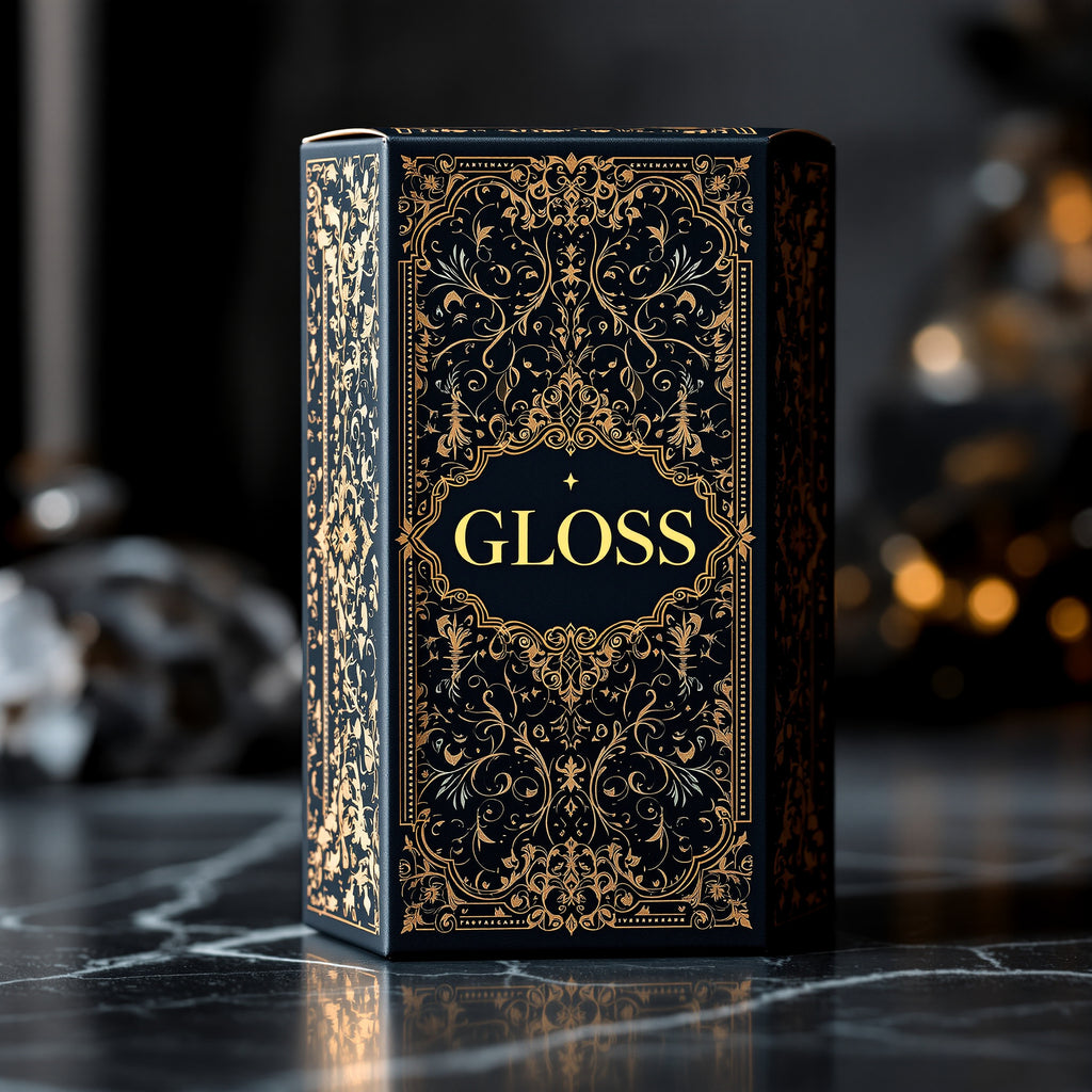 Custom Nail Polish Boxes — luxury foil design example