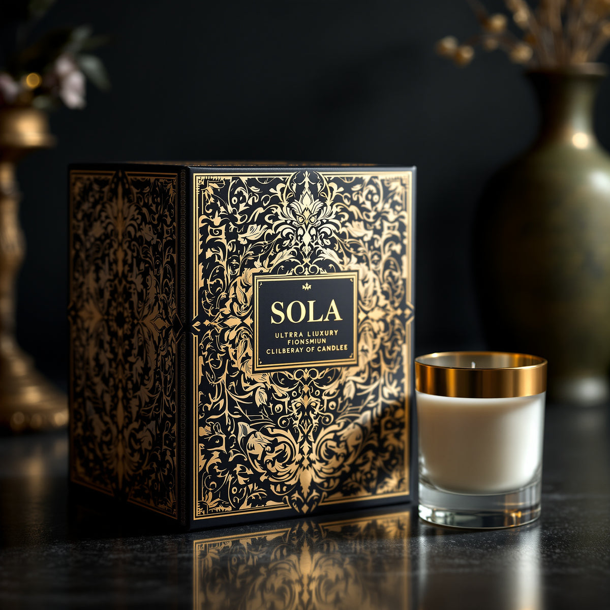 Custom Candle Boxes — luxury foil design example
