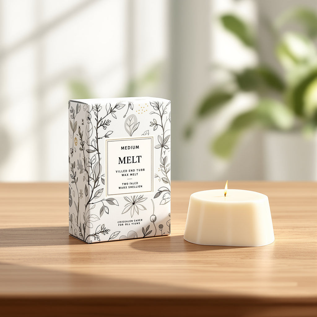 Custom Wax Melt Boxes — illustrated design example