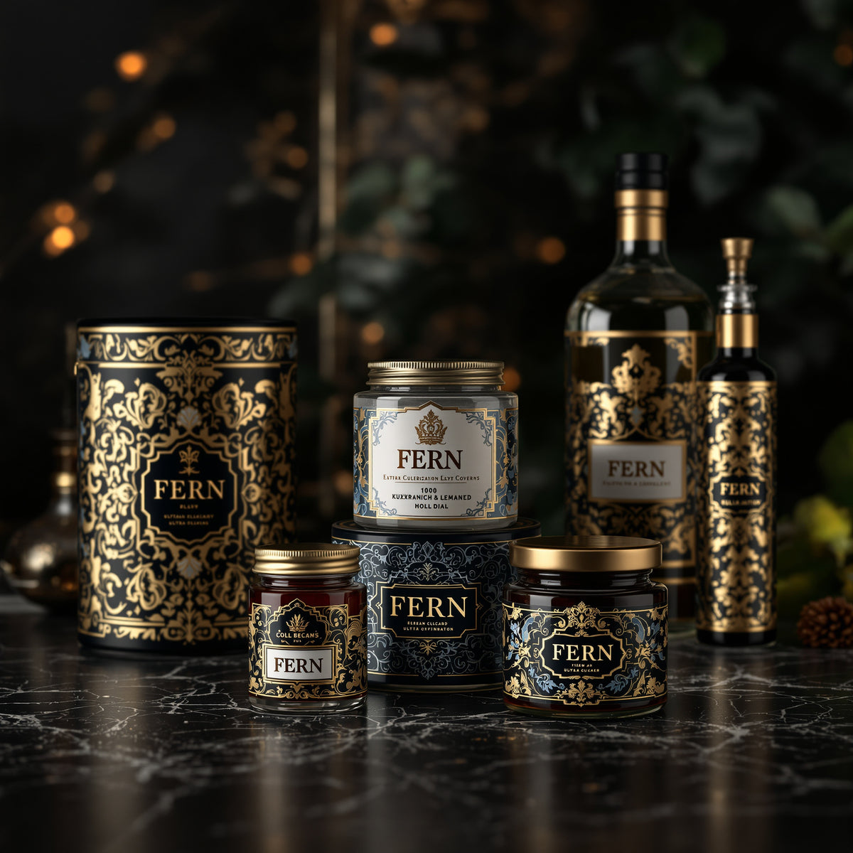 Product Labels — luxury foil design example
