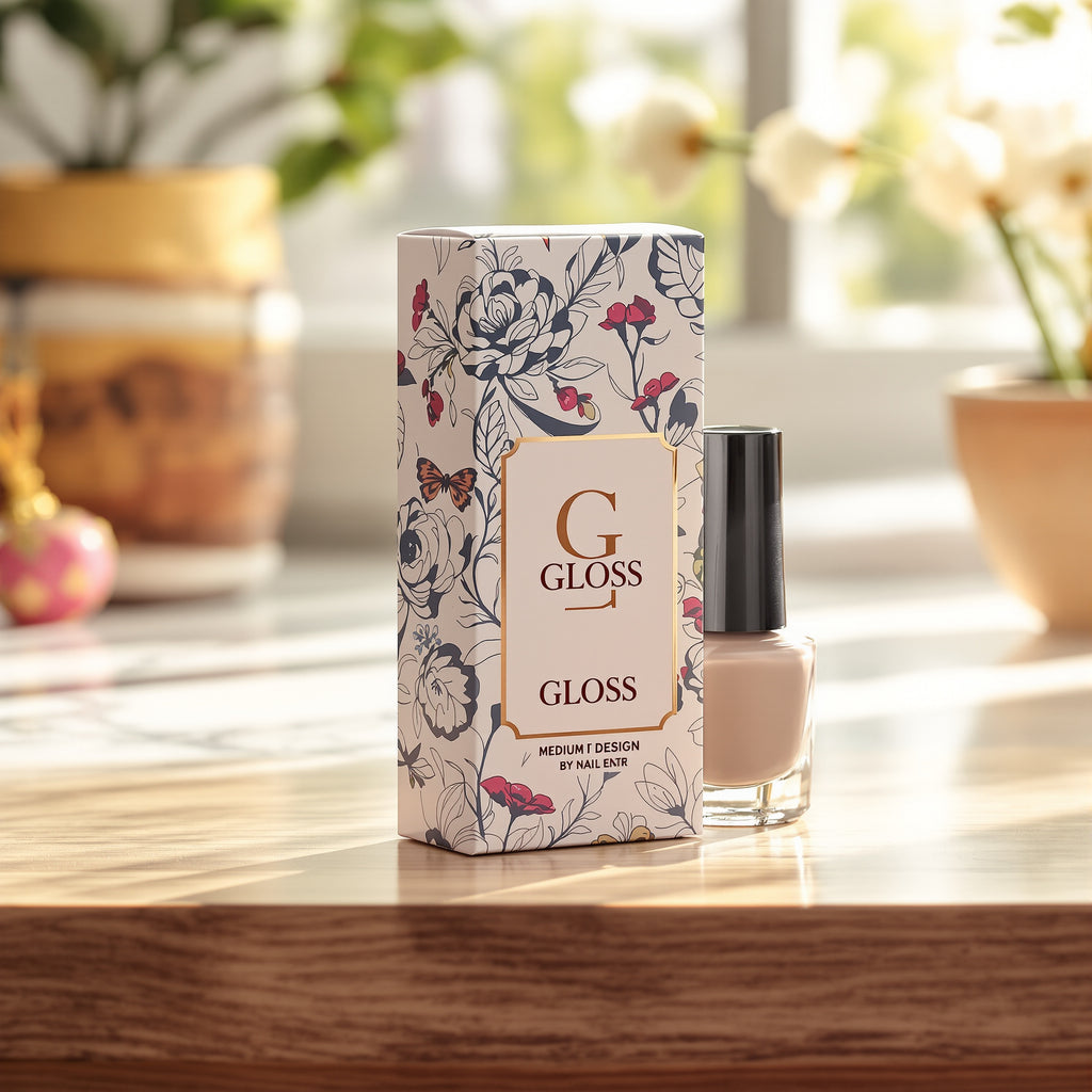 Custom Nail Polish Boxes — illustrated design example