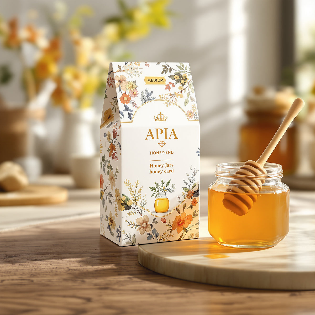 Custom Honey Boxes — illustrated design example