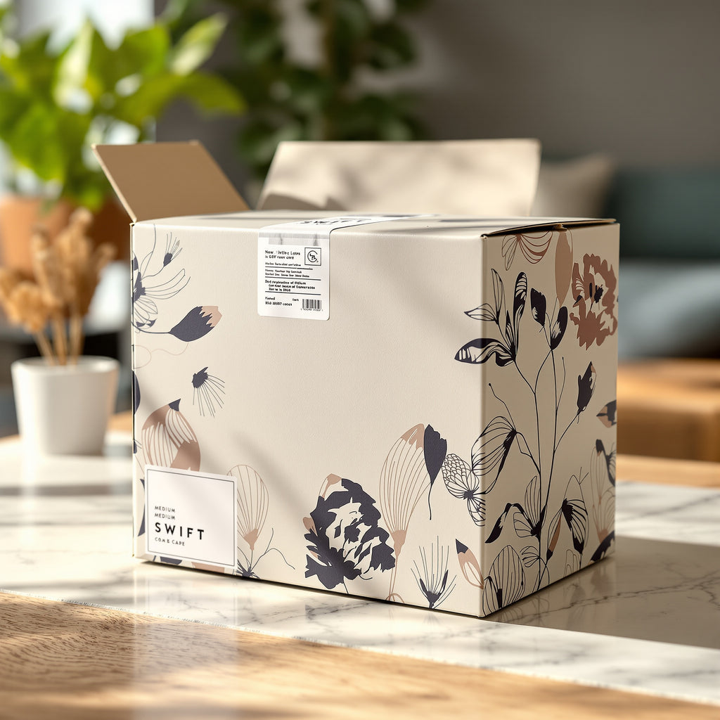 Ecommerce Shipping Boxes — illustrated design example
