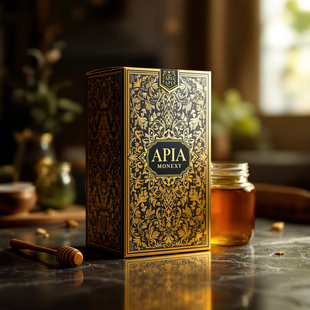 Custom Honey Boxes — luxury foil design example