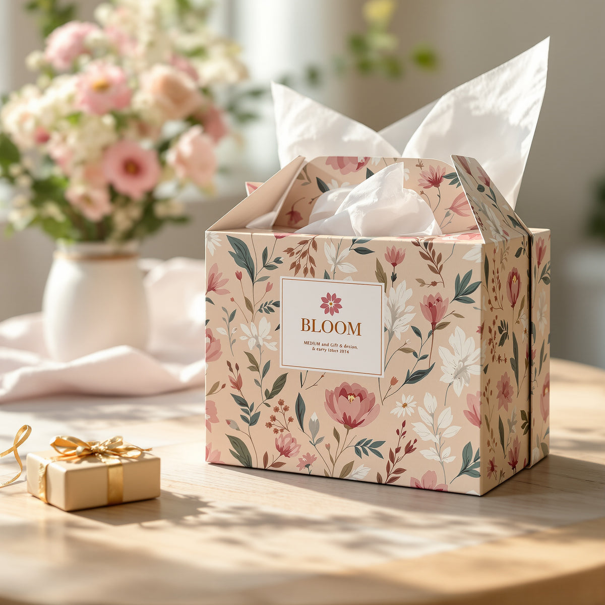 Custom Gift Retail Boxes — illustrated design example