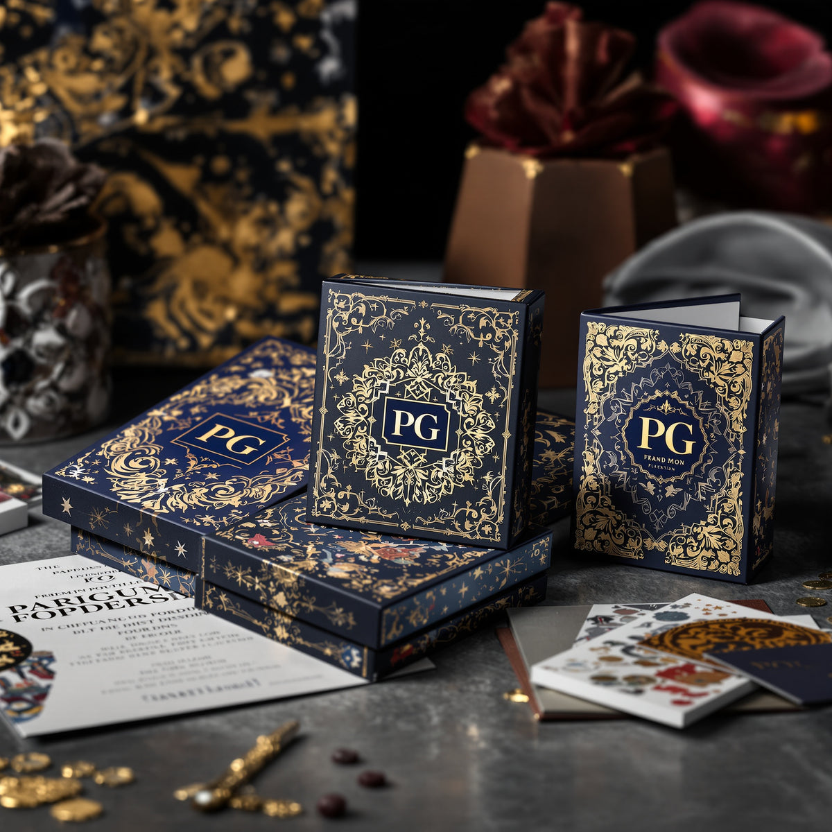 Pack Groove Sample Box — luxury foil design example