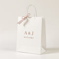 Custom Wedding Welcome Bags — minimal design example