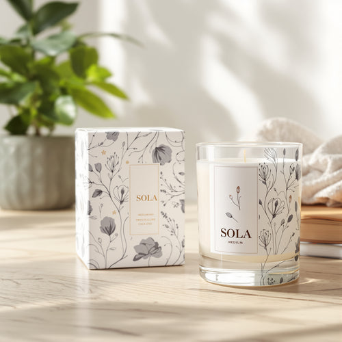 Custom Candle Boxes — illustrated design example