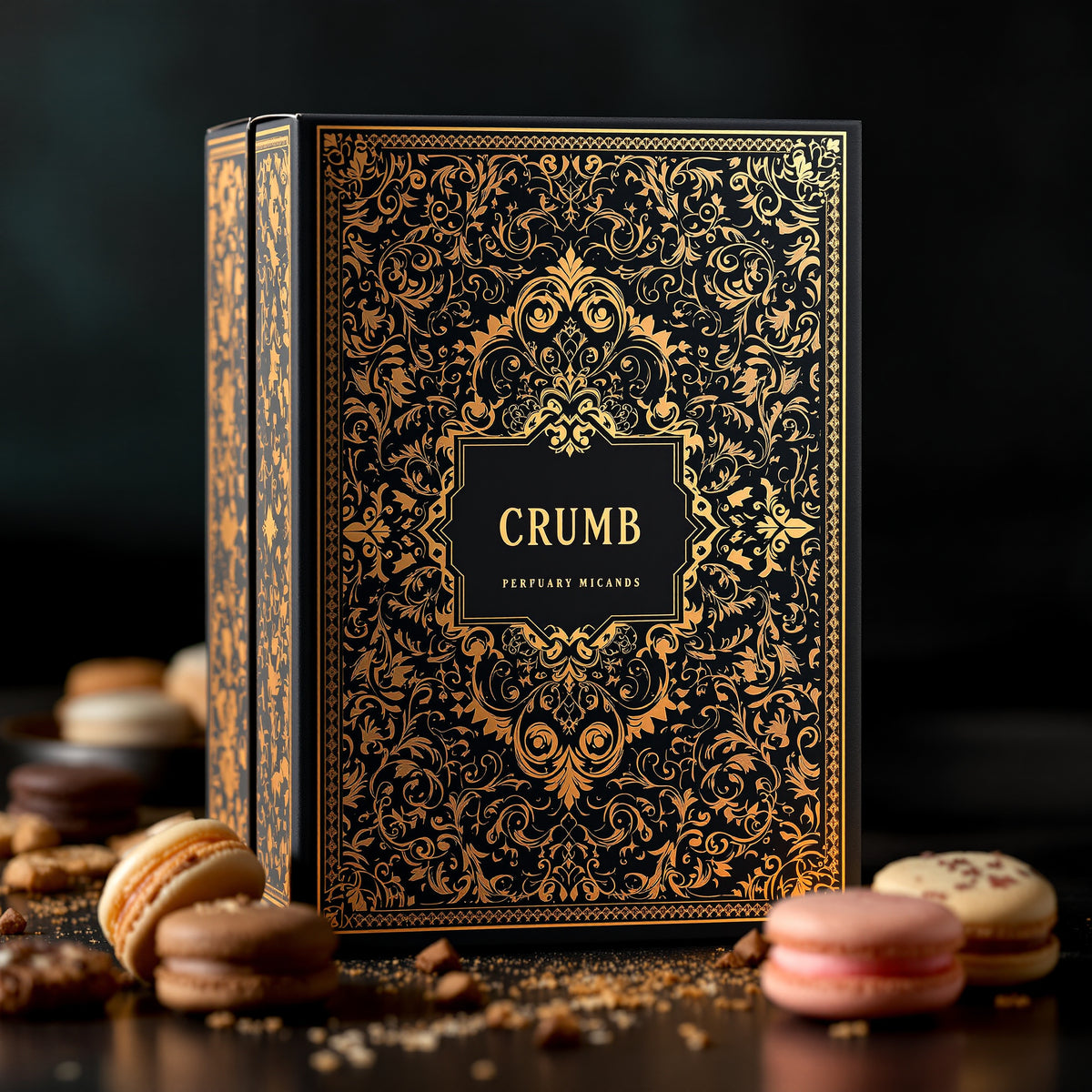 Custom Food & Bakery Boxes – luxury gold foil treat box design example