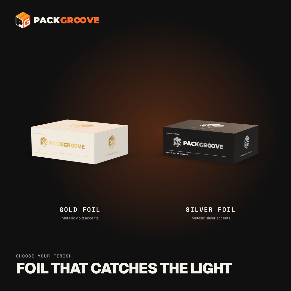 Custom Apparel Boxes – gold and silver foil finishes