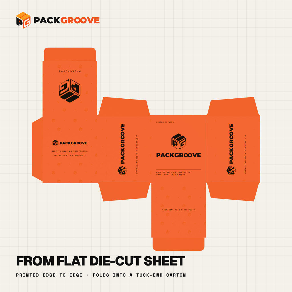 Custom Candle Boxes – flat die-cut sheet