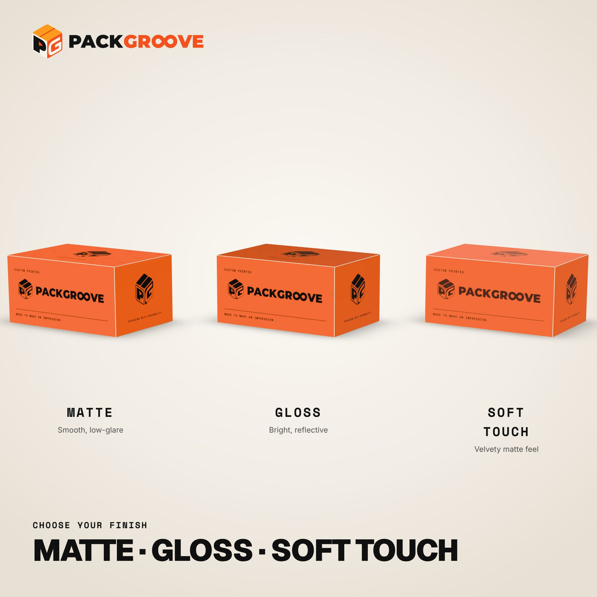 Custom Food & Bakery Boxes – matte, gloss and soft-touch finishes