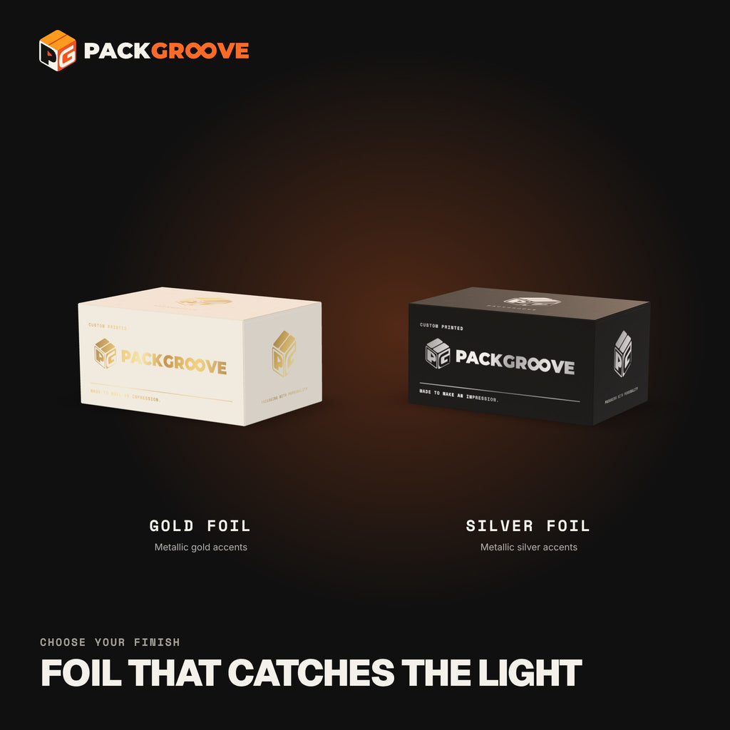 Custom Food & Bakery Boxes – gold and silver foil finishes