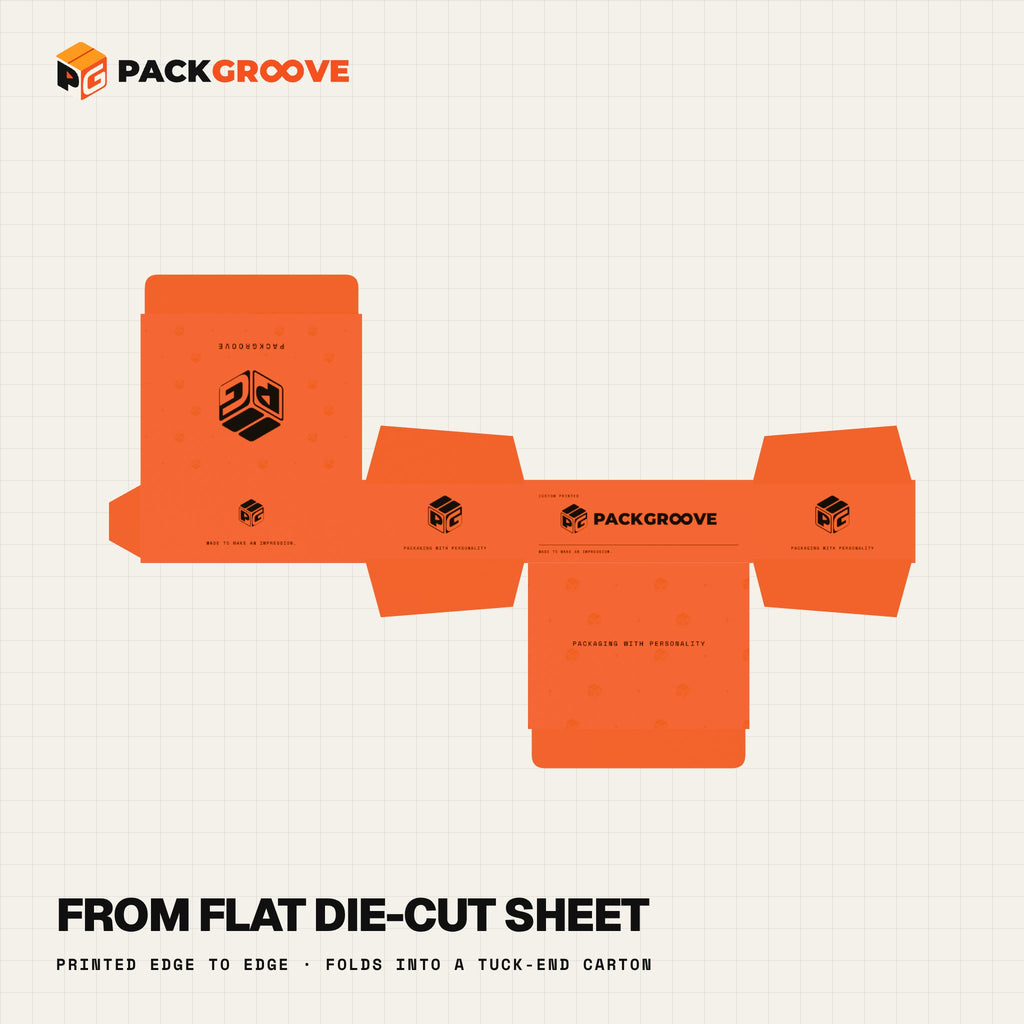 Custom Gift & Retail Boxes – flat die-cut sheet