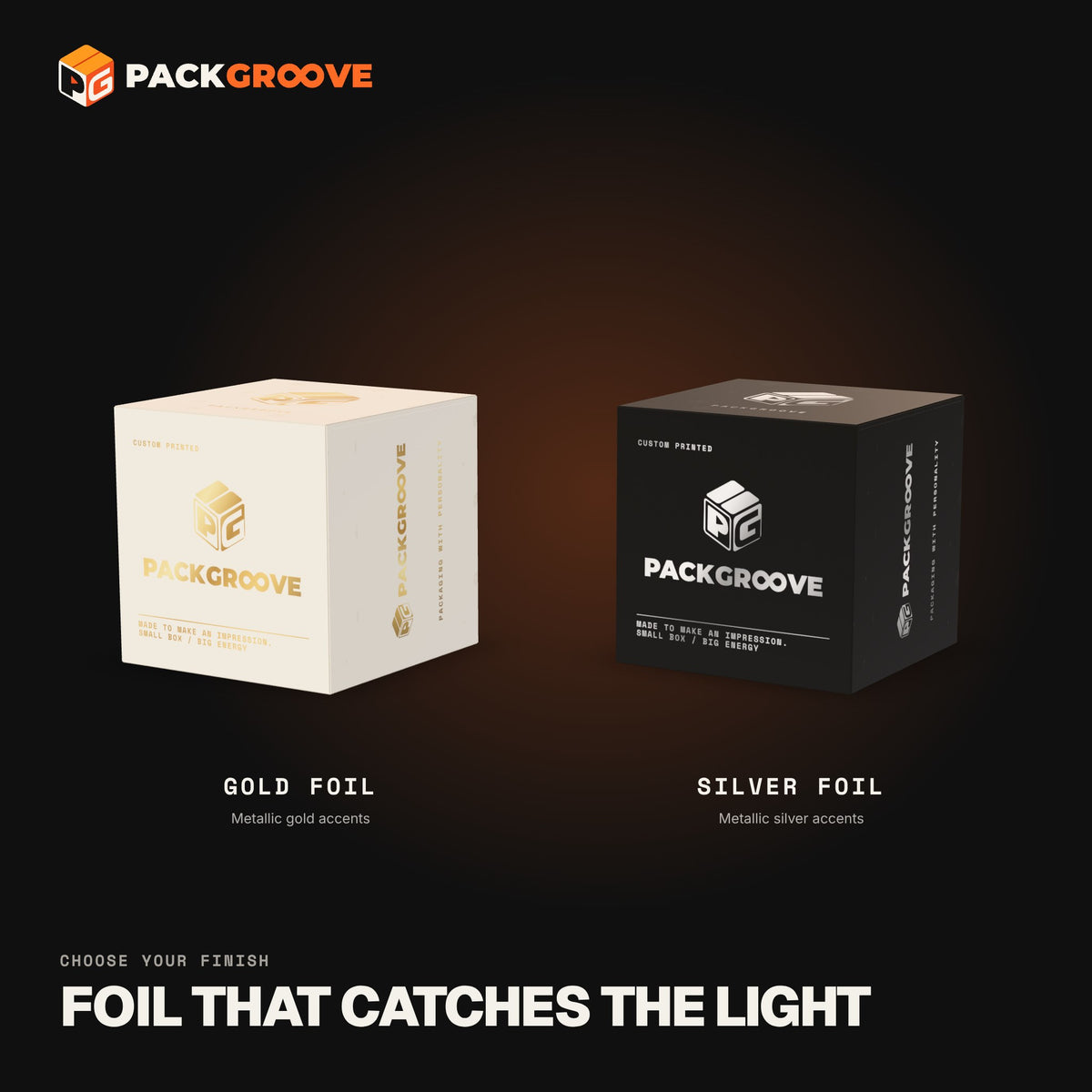 Custom Printed Paperboard Boxes – gold and silver foil finishes