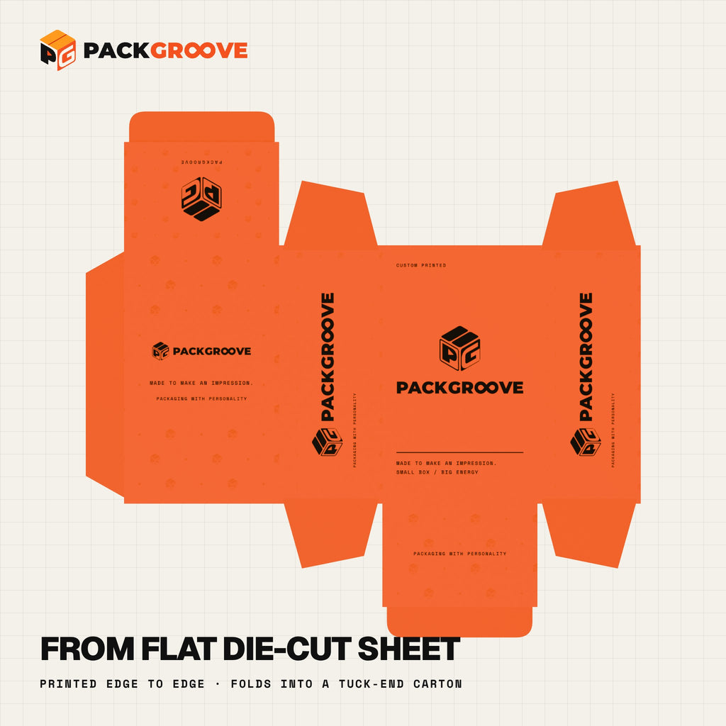 Custom Skincare Boxes – flat die-cut sheet
