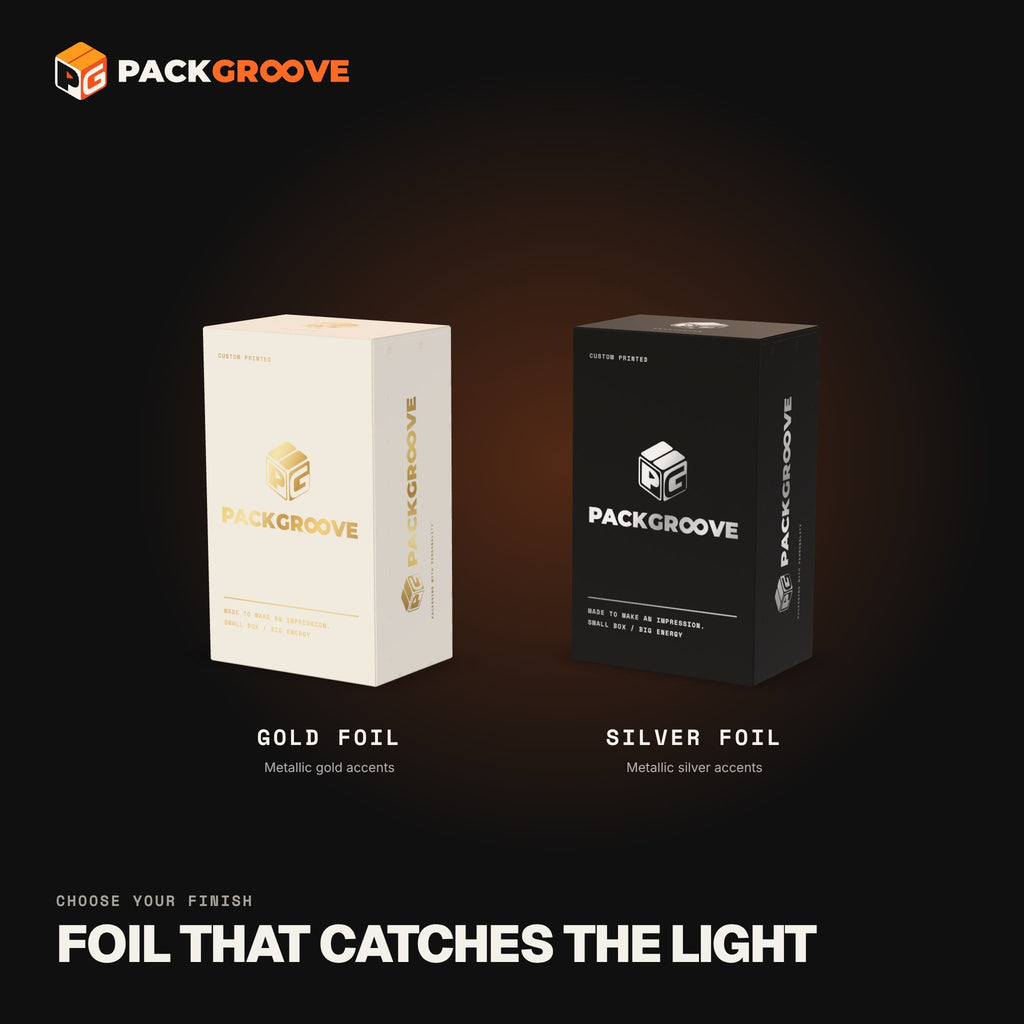 Custom Skincare Boxes – gold and silver foil finishes