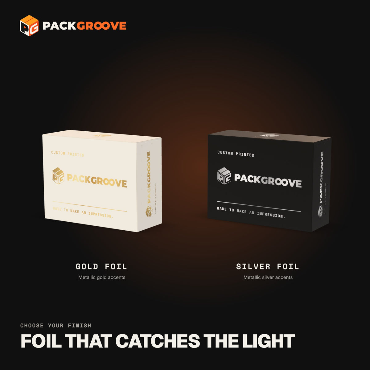 Custom Soap Boxes – gold and silver foil finishes
