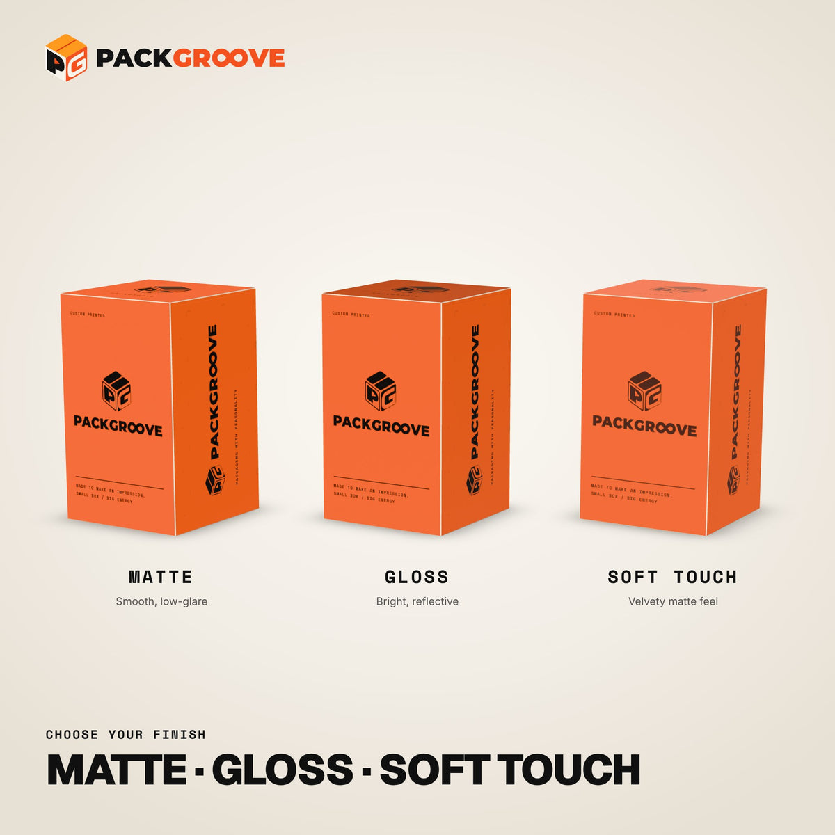 Custom Supplement Boxes – matte, gloss and soft-touch finishes