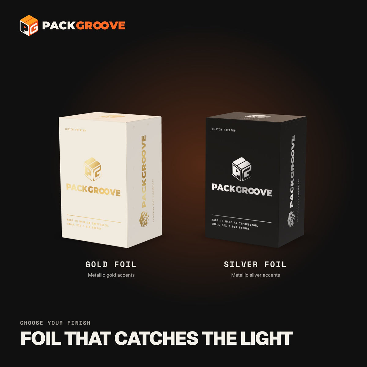 Custom Tea & Coffee Boxes – gold and silver foil finishes