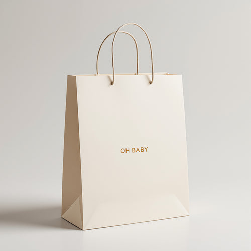 Custom Baby Shower Gift Bags — minimal design example