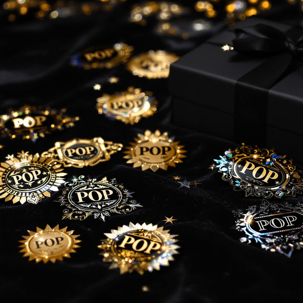 Logo Stickers — luxury foil design example