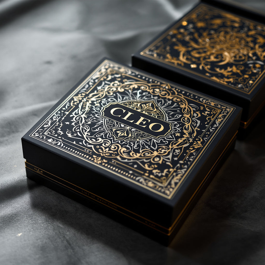 Instruction Cards — luxury foil design example